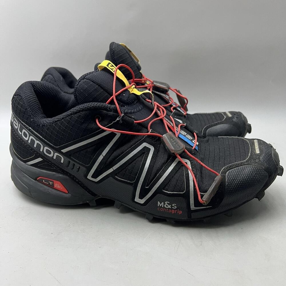 Salomon Speedcross 3 Trail Running Shoes Men's 7, Women's 8.5 Black Low Sneakers